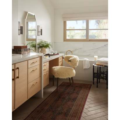 Vesper Amber Red Flatwoven Rug - 150 x 215 cm - Rug + Pad System