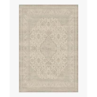 Rowan Soft Grey & Ivory Flatwoven Rug - 185 x 275 cm - Rug + Pad System