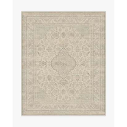 Rowan Soft Grey & Ivory Flatwoven Rug - 245 x 305 cm - Rug + Pad System