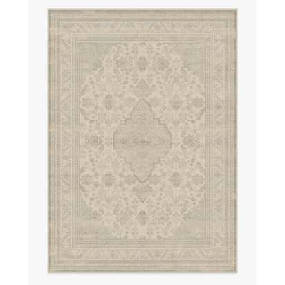Rowan Soft Grey & Ivory Flatwoven Rug - 305 x 425 cm - Rug + Pad System