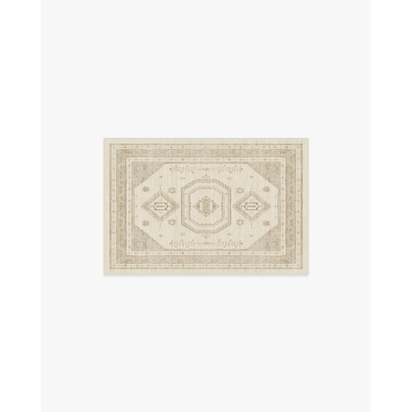 Shira Ivory & Natural Flatwoven Rug - 60 x 90 cm - Rug + Pad System