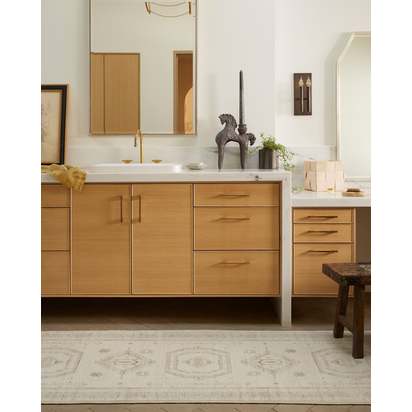 Shira Ivory & Natural Flatwoven Rug - 75 x 215 cm - Rug + Pad System