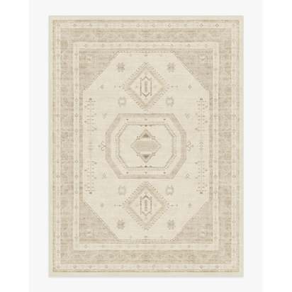 Shira Ivory & Natural Flatwoven Rug - 275 x 365 cm - Rug + Pad System