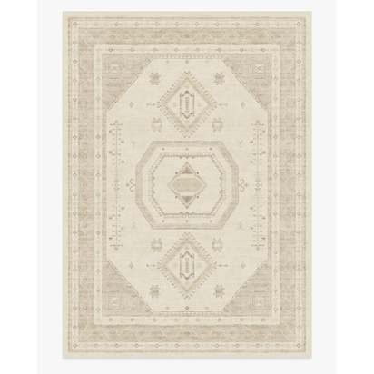 Shira Ivory & Natural Flatwoven Rug - 305 x 425 cm - Rug + Pad System