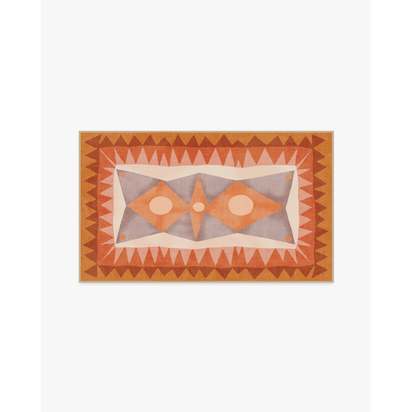 Hilma Papaya Outdoor Rug by Jungalow - 90 x 150 cm - Rug + Pad System