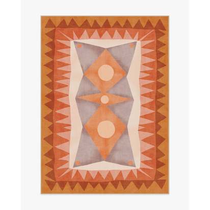 Hilma Papaya Outdoor Rug by Jungalow - 150 x 215 cm - Rug + Pad System