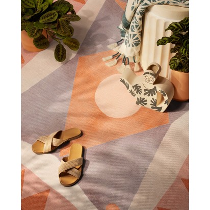 Hilma Papaya Outdoor Rug by Jungalow - 150 x 215 cm - Rug + Pad System