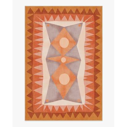 Hilma Papaya Outdoor Rug by Jungalow - 185 x 275 cm - Rug + Pad System