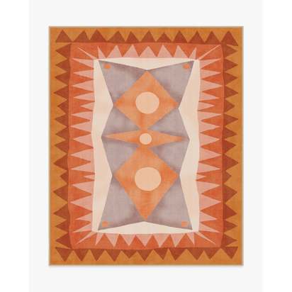 Hilma Papaya Outdoor Rug by Jungalow - 245 x 305 cm - Rug + Pad System