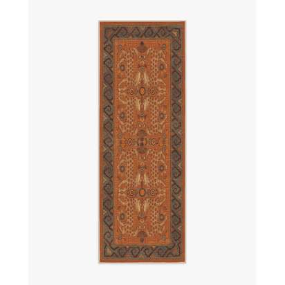 Eartha Terracotta Flatwoven Rug by Jungalow - 75 x 215 cm - Rug + Pad System