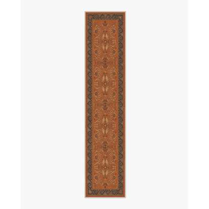 Eartha Terracotta Flatwoven Rug by Jungalow - 75 x 365 cm - Rug + Pad System