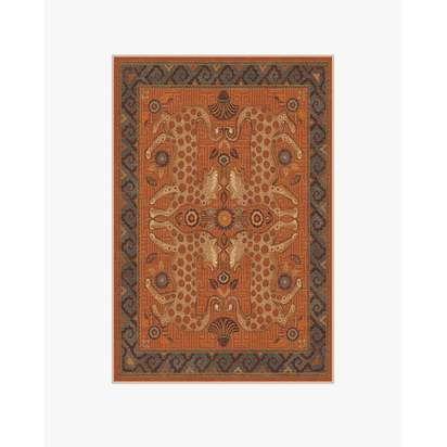 Eartha Terracotta Flatwoven Rug by Jungalow - 120 x 185 cm - Rug + Pad System