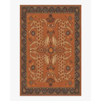 Eartha Terracotta Flatwoven Rug by Jungalow - 185 x 275 cm - Rug + Pad System