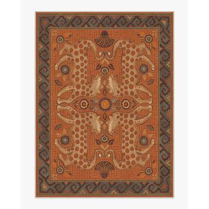 Eartha Terracotta Flatwoven Rug by Jungalow - 275 x 365 cm - Rug + Pad System