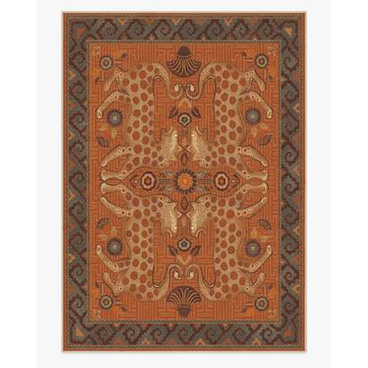 Eartha Terracotta Flatwoven Rug by Jungalow - 305 x 425 cm - Rug + Pad System
