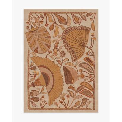 Alice Mellow Yellow Flatwoven Rug by Jungalow - 150 x 215 cm - Rug + Pad System