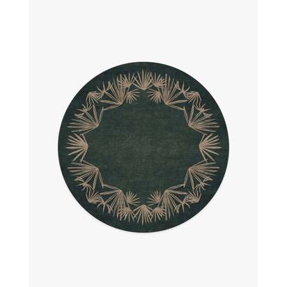 Tarsila Forest Flatwoven Rug by Jungalow - 185 Round cm - Rug + Pad System