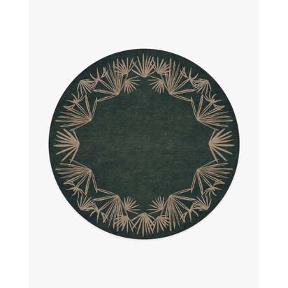 Tarsila Forest Flatwoven Rug by Jungalow - 245 Round cm - Rug + Pad System