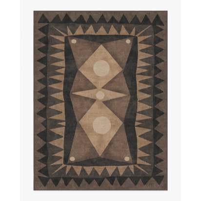 Hilma Charcoal Flatwoven Rug by Jungalow - 275 x 365 cm - Rug + Pad System