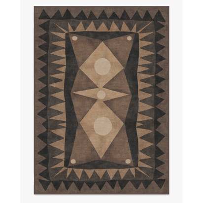 Hilma Charcoal Flatwoven Rug by Jungalow - 305 x 425 cm - Rug + Pad System
