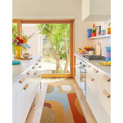 Sonia Terra & Sage Flatwoven Rug by Jungalow - 185 x 275 cm - Rug + Pad System