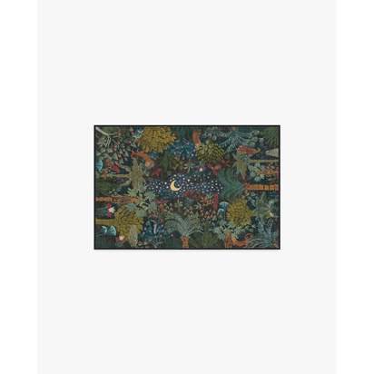 Josephine Midnight Flatwoven Rug by Jungalow - 60 x 90 cm - Rug + Pad System