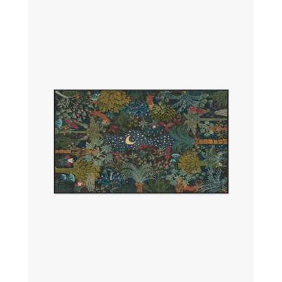 Josephine Midnight Flatwoven Rug by Jungalow - 90 x 150 cm - Rug + Pad System