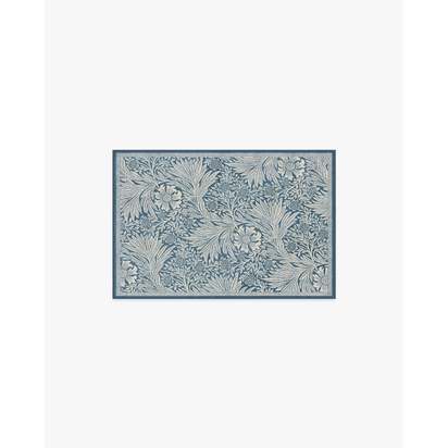 Marigold Blue Flatwoven Rug by Morris & Co. - 60 x 90 cm - Rug + Pad System