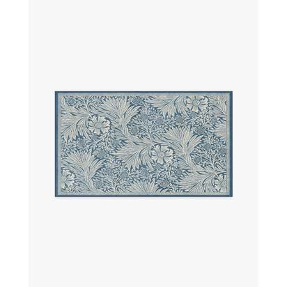 Marigold Blue Flatwoven Rug by Morris & Co. - 90 x 150 cm - Rug + Pad System