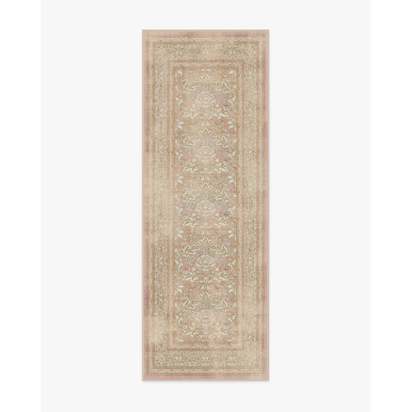 Simply Severn Soft Pink Flatwoven Rug by Morris & Co. - 75 x 215 cm - Rug + Pad System