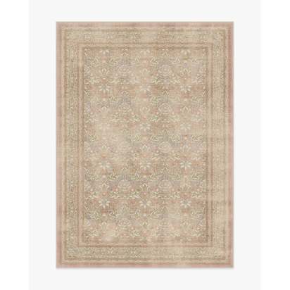 Simply Severn Soft Pink Flatwoven Rug by Morris & Co. - 150 x 215 cm - Rug + Pad System