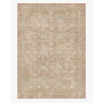Simply Severn Soft Pink Flatwoven Rug by Morris & Co. - 305 x 425 cm - Rug + Pad System