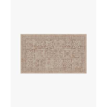 Astoria Rose Gold Flatwoven Rug by The Hiltons - 90 x 150 cm - Rug + Pad System