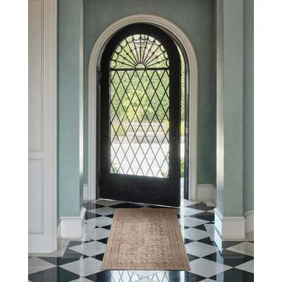 Astoria Rose Gold Flatwoven Rug by The Hiltons - 120 x 185 cm - Rug + Pad System