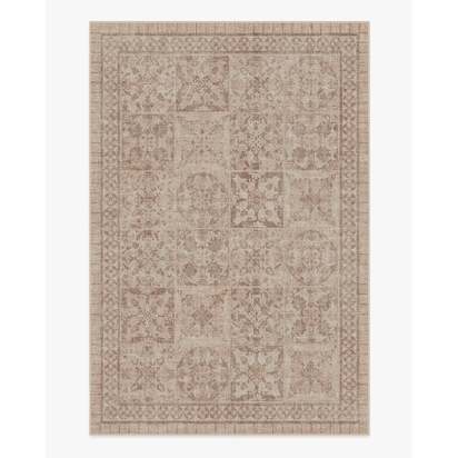 Astoria Rose Gold Flatwoven Rug by The Hiltons - 185 x 275 cm - Rug + Pad System