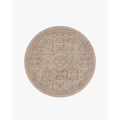 Astoria Rose Gold Flatwoven Rug by The Hiltons - 185 Round cm - Rug + Pad System
