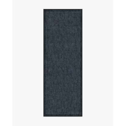 Montecito Indigo Flatwoven Rug by The Hiltons - 75 x 215 cm - Rug + Pad System