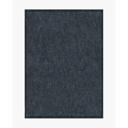 Montecito Indigo Flatwoven Rug by The Hiltons - 150 x 215 cm - Rug + Pad System