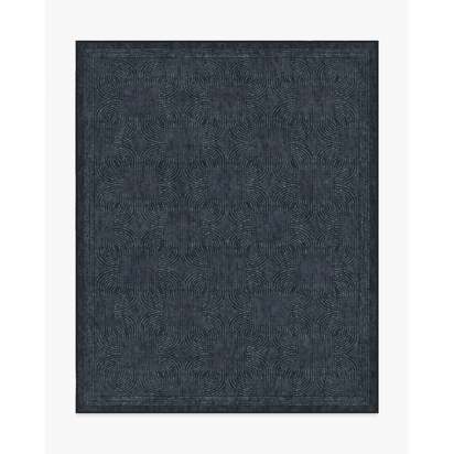 Montecito Indigo Flatwoven Rug by The Hiltons - 245 x 305 cm - Rug + Pad System
