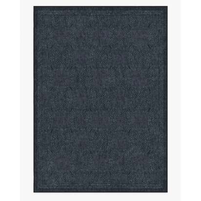 Montecito Indigo Flatwoven Rug by The Hiltons - 305 x 425 cm - Rug + Pad System