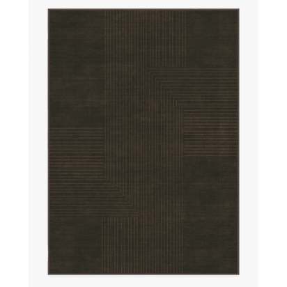Bel Air Dark Chocolate Flatwoven Rug by The Hiltons - 305 x 425 cm - Rug + Pad System