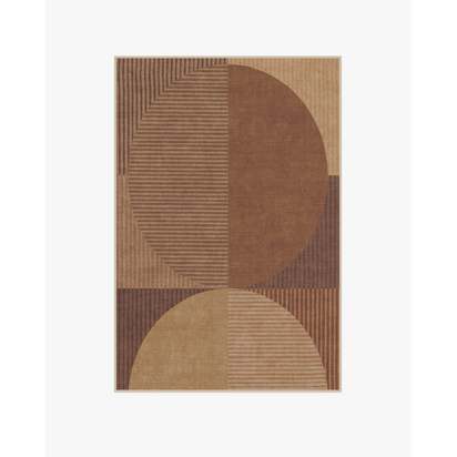Harlow Copper & Brown Flatwoven Rug - 120 x 185 cm - Rug + Pad System