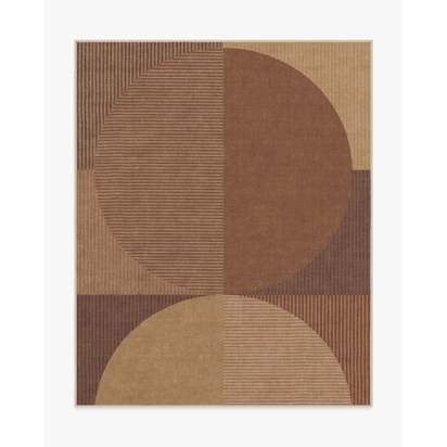 Harlow Copper & Brown Flatwoven Rug - 245 x 305 cm - Rug + Pad System