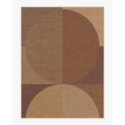 Harlow Copper & Brown Flatwoven Rug - 275 x 365 cm - Rug + Pad System