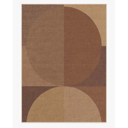 Harlow Copper & Brown Flatwoven Rug - 305 x 425 cm - Rug + Pad System