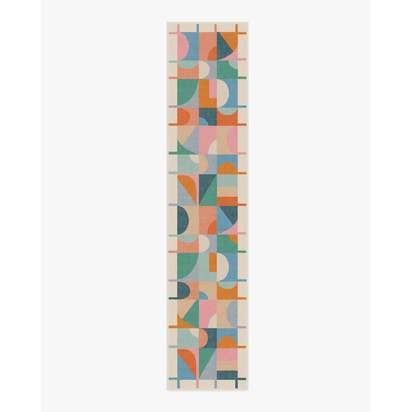Jennie Multicolour Flatwoven Rug - 75 x 365 cm - Rug + Pad System