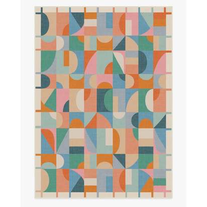 Jennie Multicolour Flatwoven Rug - 305 x 425 cm - Rug + Pad System