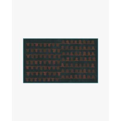 Veza Midnight & Coral Flatwoven Rug - 90 x 150 cm - Rug + Pad System