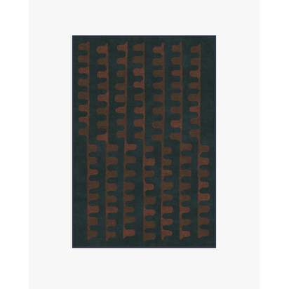 Veza Midnight & Coral Flatwoven Rug - 120 x 185 cm - Rug + Pad System