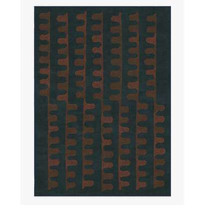 Veza Midnight & Coral Flatwoven Rug - 305 x 425 cm - Rug + Pad System